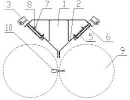 帶拉繩位移傳感器的輥壓機(jī)雙閘板調(diào)節(jié)進(jìn)料裝置