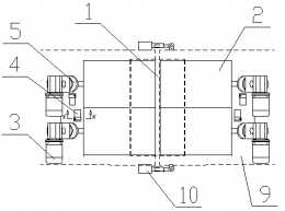 帶拉繩位移傳感器的輥壓機(jī)雙閘板調(diào)節(jié)進(jìn)料裝置