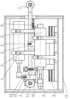 帶直線位移傳感器的車輪檢測封閉式測頭機構(gòu)
